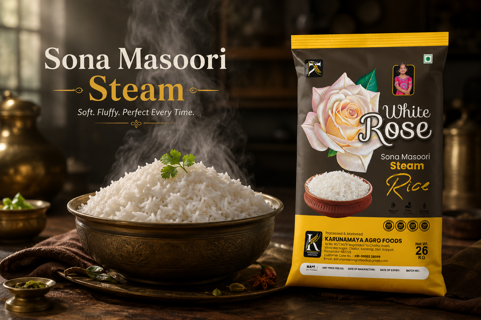 Sona Masoori Steam